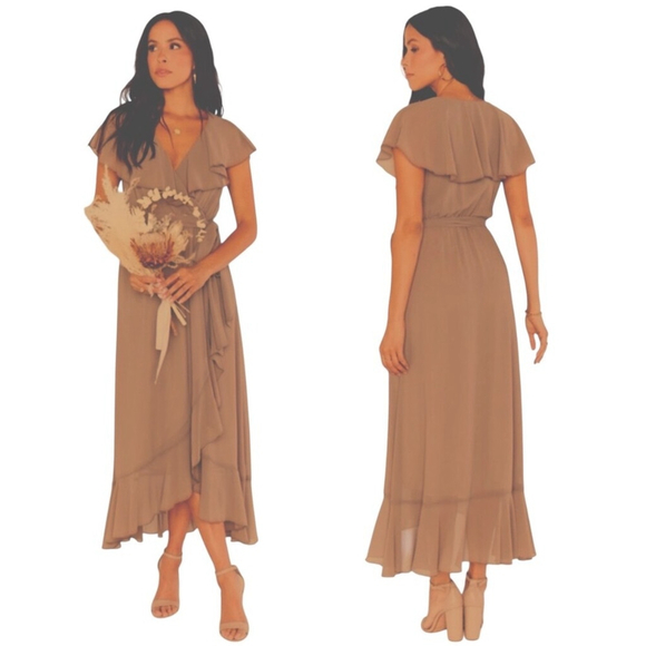 NWT Show Me Your MuMu Jess Ruffle Midi Dress - Picture 2 of 10